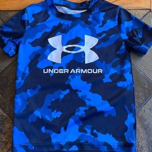 Dry fit, blue camo tee shirt